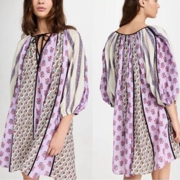 RHODE Pink and Cream Patterned Dress - Picture 9 of 11